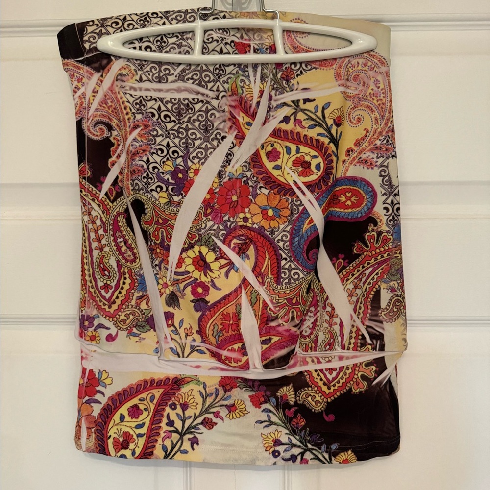 Paisley print tube top